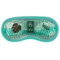 Mint green fruit style cooling gel bead eye mask with tropical leaf print for sleep - Hawaii Green Ice Bead