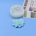 Detailed view of translucent silicone rose mold with realistic 3D petal layers for DIY crafts - 3D Rose Shape (2)