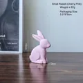 Pastel pink 10cm Easter bunny ornament with textured finish for home garden decor - Small / Sakura Pink