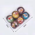 Lot de 6 cupcakes artificiels en PU coloré avec aimants et décorations de fruits - Boîte de Gâteaux en Papier au Beurre (XMB-27)