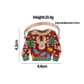 Red Christmas sweater napkin ring with colorful rhinestones and enamel finish - Red Christmas Sweater