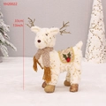 Weihnachten Plüsch Rentier Dekoration mit Schal und Sattel 33cm festliches Geschenk - YH20022