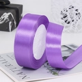 2cm wide violet satin ribbon roll for gift wrapping and DIY crafts on foam core - Medium Purple