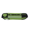 Waterproof green running waist bag with reflective strip and built-in headphone port - Army Green