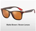 Gafas de sol clásicas color té mate con lentes marrones y protección UV400 - Marco Marrón Mate Lentes Marrones