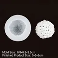 3D-ronde siliconen mal voor doe-het-zelf met getextureerde bal, afmeting 6,8x6,8 cm - Rijstbal Vorm