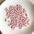Pink cylindrical acrylic spacer beads for DIY jewelry and phone charms making - 19# Pink