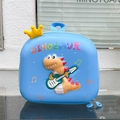 Mochila rígida azul cielo para niños con dinosaurio 3D y diseño de guitarra - Estilo Dinosaurio Azul Celeste