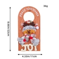 Weihnachtstürhänger aus Holz mit Plüsch-Rentier, Feliz Navidad Gruß und Joy-Schild - Hirsch