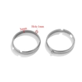 Polished stainless steel ring with 1mm hole for DIY jewelry making and hanging charms - Style B (Width 3mm/Hole 1mm) / Steel