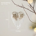 Transparent acrylic Christmas angel wing hanging ornament with sparkling gold sequins decoration - Wings (WL2022-66)