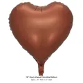 18 inch heart shaped aluminum foil balloon in chocolate brown color for wedding decoration - Chocolate