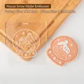 Snow globe house fondant cookie stamp tool, acrylic mold with 7.2x7.6cm pattern - QA0364-House Snow Globe Embosser