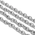 High-shine 8mm silver stainless steel rope chain for DIY punk hip hop jewelry - 1m / Steel
