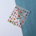 Detalle de pegatinas 5D para uñas con relieve de castillo medieval y princesa de cuento - Princesa de cuento de hadas medieval (TS-176)