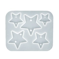 Stampo in silicone a forma di stella in cinque dimensioni per artigianato e ciondoli - Stampo Serie Stella a Cinque Punte