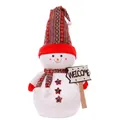 Riesiger 110cm Schneemann-Plüsch mit Welcome-Schild und festlicher roter Mütze - Stil 4 Schneemann (110cm)