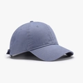 Classic grey-blue cotton baseball cap with adjustable strap and breathable eyelets - Adjustable / Grey Blue