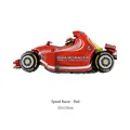 Large red Formula 1 racing car foil balloon measuring 52x110cm for party decoration - High-Speed Racing Car Red