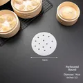 Round 14cm non-stick perforated white silicone parchment paper for bamboo steamers - 5.5 Inches (14cm)