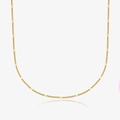 Elegante collana a catena in argento sterling 925 placcato oro con design scintillante - Argento 925 / Collana Singola / Oro