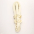 Hittevrije krulset van champagnekleurige zijde met twee bijpassende scrunchies voor haar - Rubber Stick Champagne (1 Kruller + 2 Scrunchies)