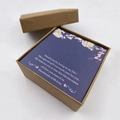 Kraft paper gift box with a deep blue inspirational card for a cross necklace - Yellow Box and Card Only (Without Necklace)
