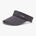 Dark grey adjustable ice silk sun visor with wide brim and white letter embroidery - Adjustable / Dark Gray