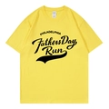 Yellow Philadelphia Fathers Day Run short sleeve cotton t-shirt in loose fit style - Yellow 318
