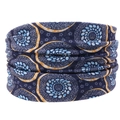 E-4 Dark Blue Ethnic Geometric