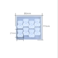 Lichtblauwe 8-vaks beer siliconen mal voor hars en DIY ambachten met maten 86x77mm - 8-Cavity Beer / Lichtblauw