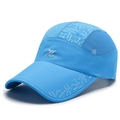 Gorra de béisbol azul de secado rápido con malla y patrón geométrico para el sol - Ajustable / Azul Cielo