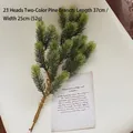 Artificial 23-head two-tone green pine branch 37cm for Christmas tree decoration - 23-head Bicolor Branch