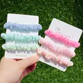 Lot de chouchous à volants aux tons bleus et roses sur cartes de présentation - 6 pièces Rose Vert