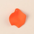 Vibrant orange matte petal charm with pre-drilled hole for DIY jewelry making - 10Pcs Medium / Orange