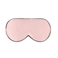 Pink silk sleep mask with black trim finish for soft skin-friendly light blocking comfort - Snow Ivory Pink