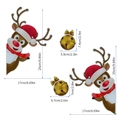 Size specifications for Christmas reindeer and bell magnetic reflective car stickers - RFM027: Reindeer and Bells Set