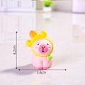 Ροζ φιγούρα Capybara από ρητίνη με κορώνα, ύψος 4,2 cm και πλάτος 3,4 cm - Τοξότης - Capybara