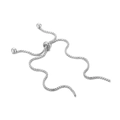 Silver adjustable slider extender chain with round bead ends for DIY jewelry making - Wave Fine Chain Slider Accessory (KLJ5225-Z)