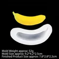 Banana shape silicone mold for DIY fondant cake baking and resin crafting tool - No.6 Small Banana Style (B340) / Clear