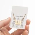 Gold-plated stainless steel angel number 111 necklace in gothic font with display card - 111 / Gold
