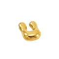 Pendentif lettre U en acier inoxydable doré poli au design bulle pour collier - Lettre U (Style U)