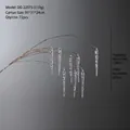 67 cm langer Weihnachts-Acryl-Eiszapfenzweig mit 8 transparenten Spiralanhängern - Eiszapfen Zweig (DL-22575)