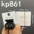 Matte black claw clip on white display card, size 4.6cm for elegant hair styling - Approximately 100 Kp861 Plastic Cards