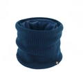 Winter knitted neck gaiter in navy blue featuring warm satin lining and soft texture - Blue Warm Scarf / One Size (26cm*20cm)