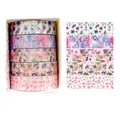 Five-roll set of floral washi tape with watercolor and cherry blossom patterns in a white box - Spring Flower Romantic 3