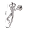 Suggestive Figure (#23) / 1.2*8mm / Silver