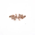 Détail du fermoir vintage en bronze à motif de feuilles pour gilet et châle - Style 18 (Boucle à volute creuse en bronze)
