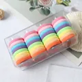 32-piece set of colorful velvet high elasticity hair ties in a clear rectangle storage box - 32 Pcs Light Macaron 8-Color Mix