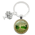 Green Background Golden Tree